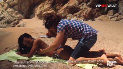 Antonio Ross - Antonio Ross teaches how to fuck a beach chick & gives her a facial - sexu.com - Portugal