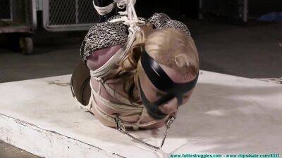 Skank Blonde Suffers Incredible Hogtie By Mamaic - upornia
