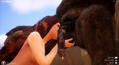 Redhead enjoys deepthroating Buffalo - drtuber