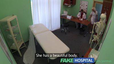 Lucky patient gets a hot, steamy pussy massage from the fakehospital nurse - sexu.com