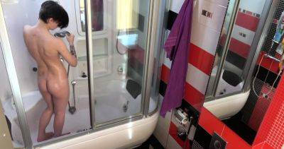 Taping my girl s taking a refreshing shower after work - drtuber