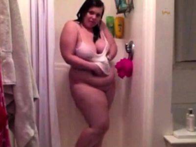 Sexy BBW Stripping in the shower - CassianoBR - drtuber