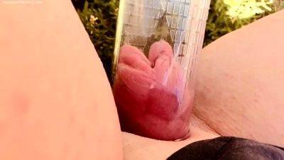 AnalOnlyJessa brave outdoor pussy pump w loose asshole - drtuber
