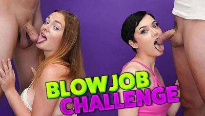 Samantha Reigns - Blow Job Contest - Who'll Make Him Ejaculate First? - porntry.com