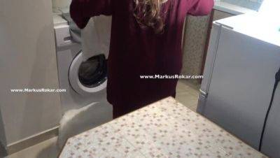 Dumb Maid Trapped in Washing Machine - xxxfiles.com