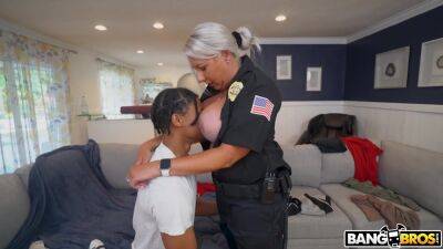 Mature police officer needs a huge black dick to satisfy her lust - anysex.com