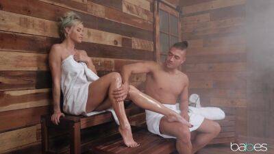 Xander Corvus - Jessa Rhodes - Gorgeous pornstar gets oiled up and sodomized in the sauna - xtits.com