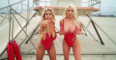 Premium cougars share a dick in flawless Baywatch role play - alphaporno.com